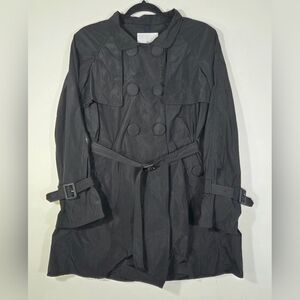 MONCLER DOUBLE-BREASTED TRENCH COAT.